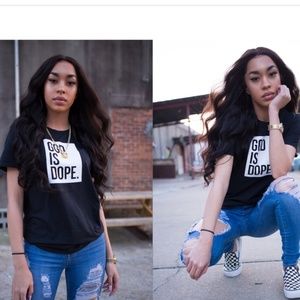 Black GOD IS DOPE shirt